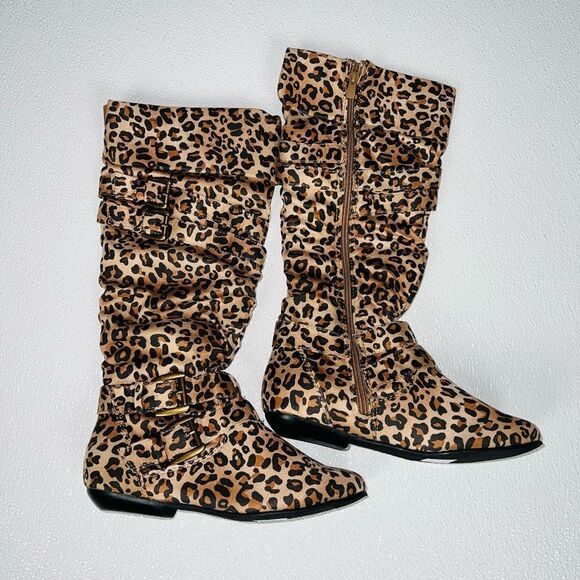 Forever Tammy-41 Camel Leopard Boots Size 6 Brand New - Picture 3 of 8